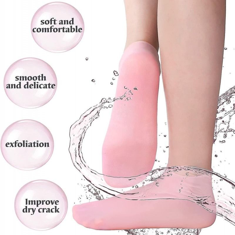 π Silicone Socks for Women, Moisturizing Foot Socks, Soft Gel Socks (100% off)