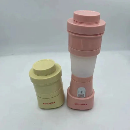 Portable Mini Retractable Silicone Juicer Cup Electric Home Use Fruit Juicer Cup Easy to Carry Compact Size Kitchen Appliance