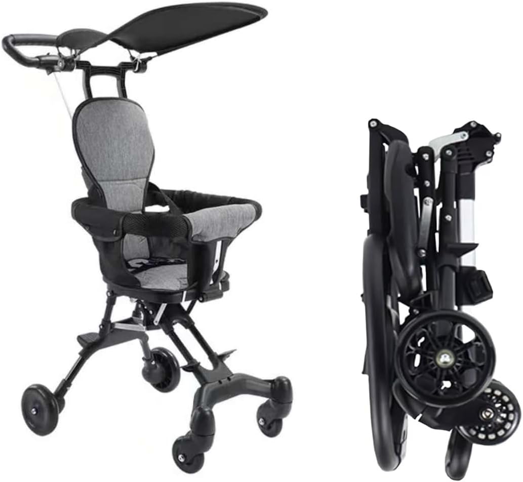 Foldable baby stroller with canopi