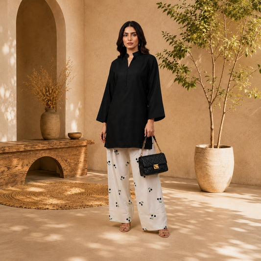 Cherry Printed Farshi Shalwar 2PC Cotton Suit