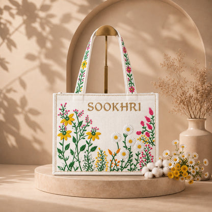 Sookhri Embroidered Jute Tote Bag