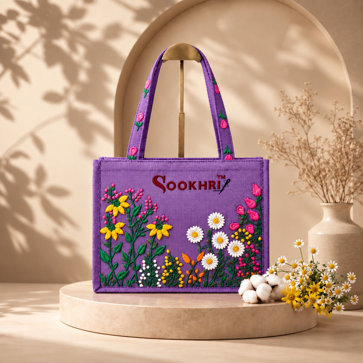 Sookhri Embroidered Jute Tote Bag