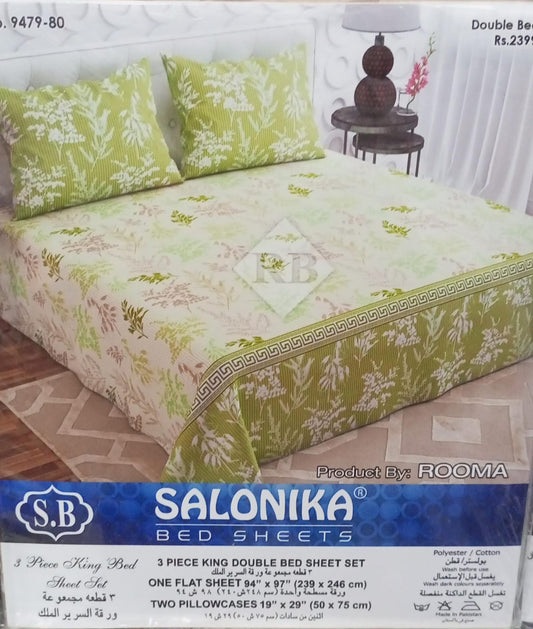 Salonika Premium Double Bedsheet Set