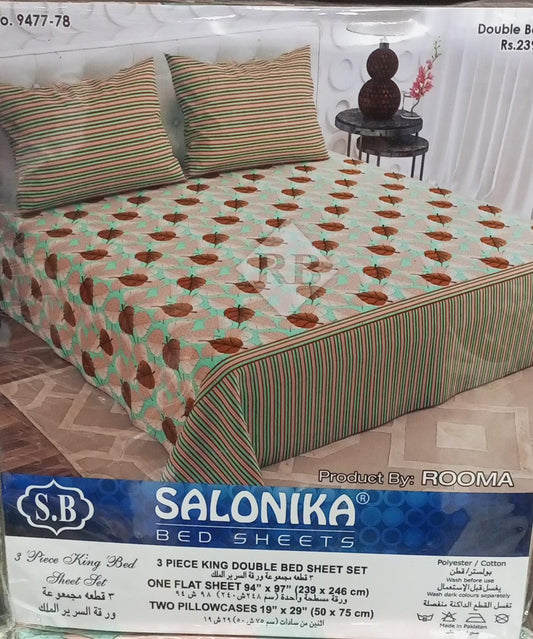 Salonika Premium Double Bedsheet Set