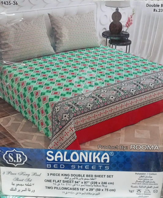 Salonika Premium Double Bedsheet Set