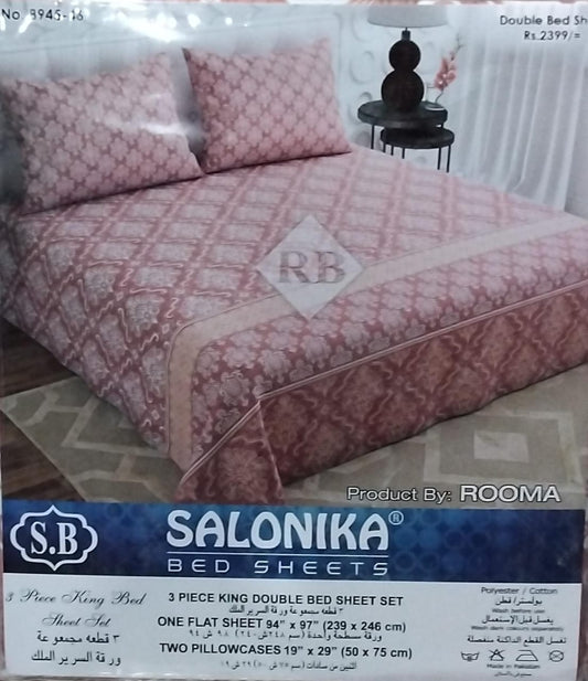 Salonika Premium Double Bedsheet Set