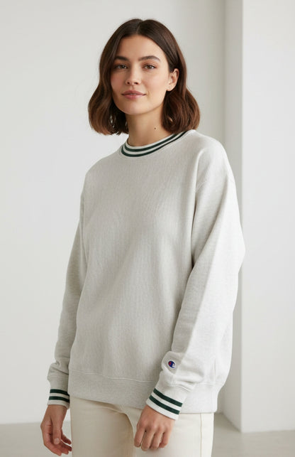 Export Fleece Reverse Weave Stripe Sweatshirt
