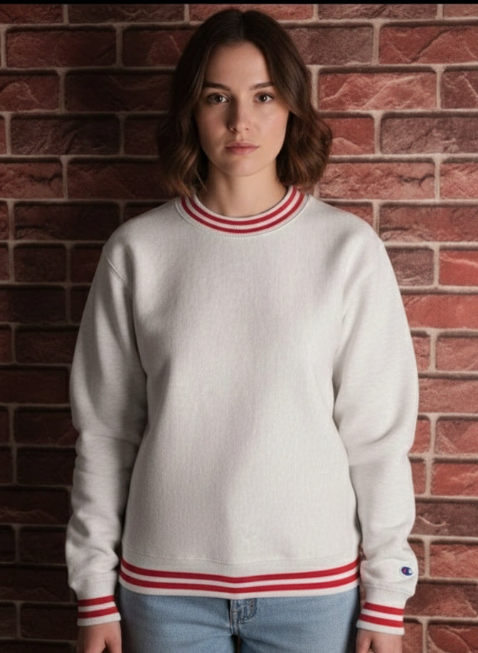Export Fleece Reverse Weave Stripe Sweatshirt