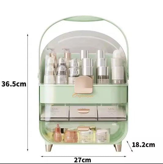 Large Capacity Dustproof Cosmetic Storage Box lipstick facial mask skin care products Portable Makeup and Skincare Organizer