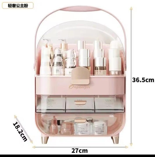 Large Capacity Dustproof Cosmetic Storage Box lipstick facial mask skin care products Portable Makeup and Skincare Organizer