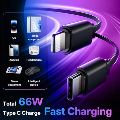 Retractable 4-in-1 Car Charger with Star Light – Fast Charging Multi-Port Adapter