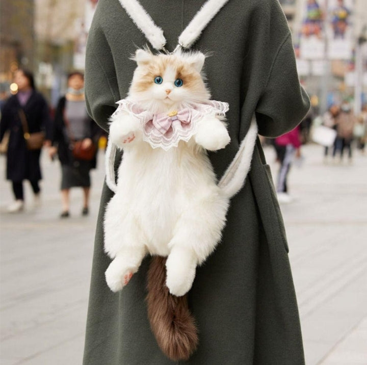 Super Realistic Plush CAT Backpack