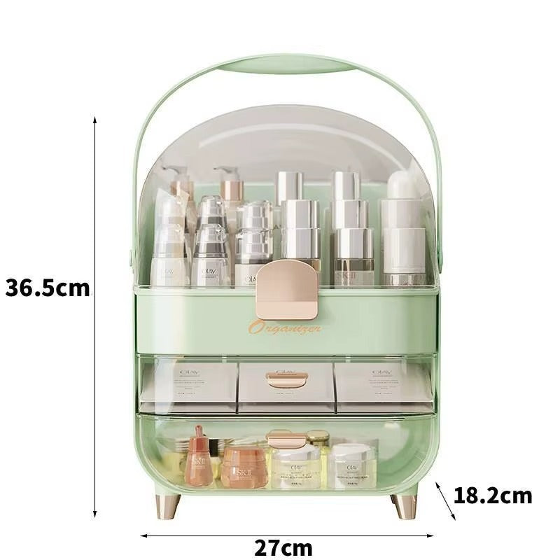 Large Capacity Dustproof Cosmetic Storage Box lipstick facial mask skin care products Portable Makeup and Skincare Organizer