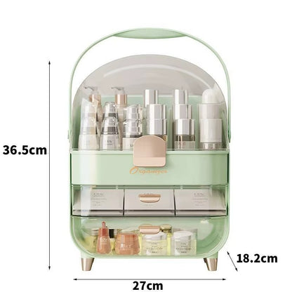 Large Capacity Dustproof Cosmetic Storage Box lipstick facial mask skin care products Portable Makeup and Skincare Organizer