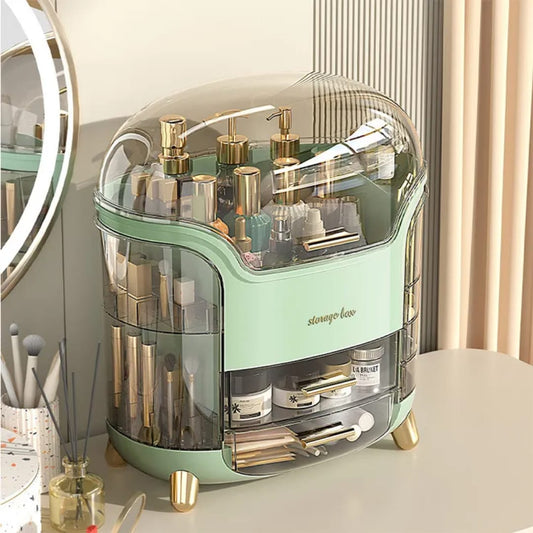 Luxury Desktop Cosmetics Storage Box Dust-proof Makeup Organizer For Cotton Pads Swabs Bathroom Jewelry Organizer for Cosmetics
