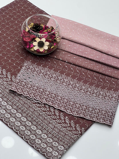 Soft Cotton Tie & Dye 2-Piece Embroidered Dress – Shirt with Trouser