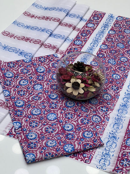 Lawn Multani Block Print Shirt with Broshia Lawn Dupatta – 2 Pcs Unstitched Dress