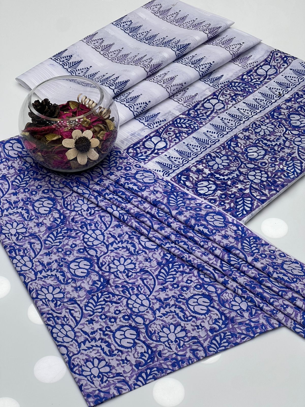 Lawn Multani Block Print Shirt with Broshia Lawn Dupatta – 2 Pcs Unstitched Dress