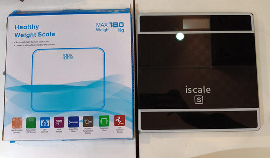 iScale Digital LCD Electronic Tempered Glass Weighing Scale