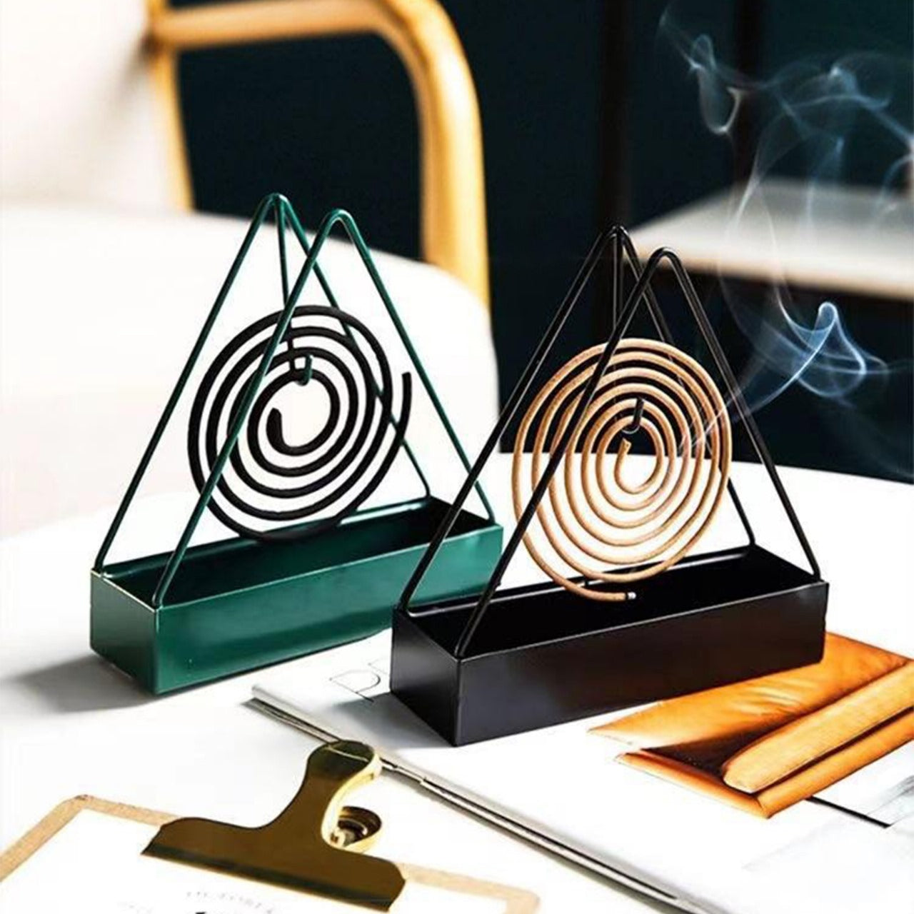 Anti-Scald Mosquito Coil Holder With Tray