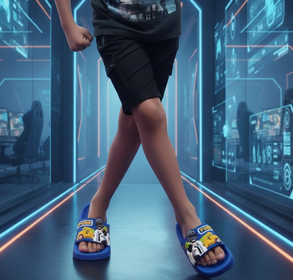 PUBG Kids Sliders Sizes 30–35 (Ages 6–10)