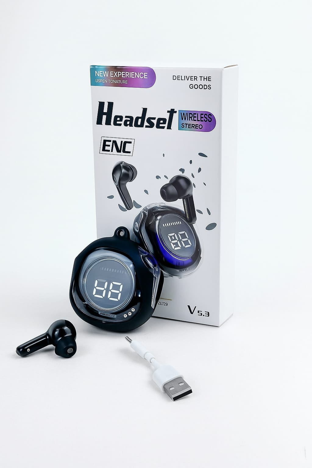 Air 39 Transparent Bluetooth Earbuds (Imported)