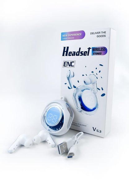 Air 39 Transparent Bluetooth Earbuds (Imported)