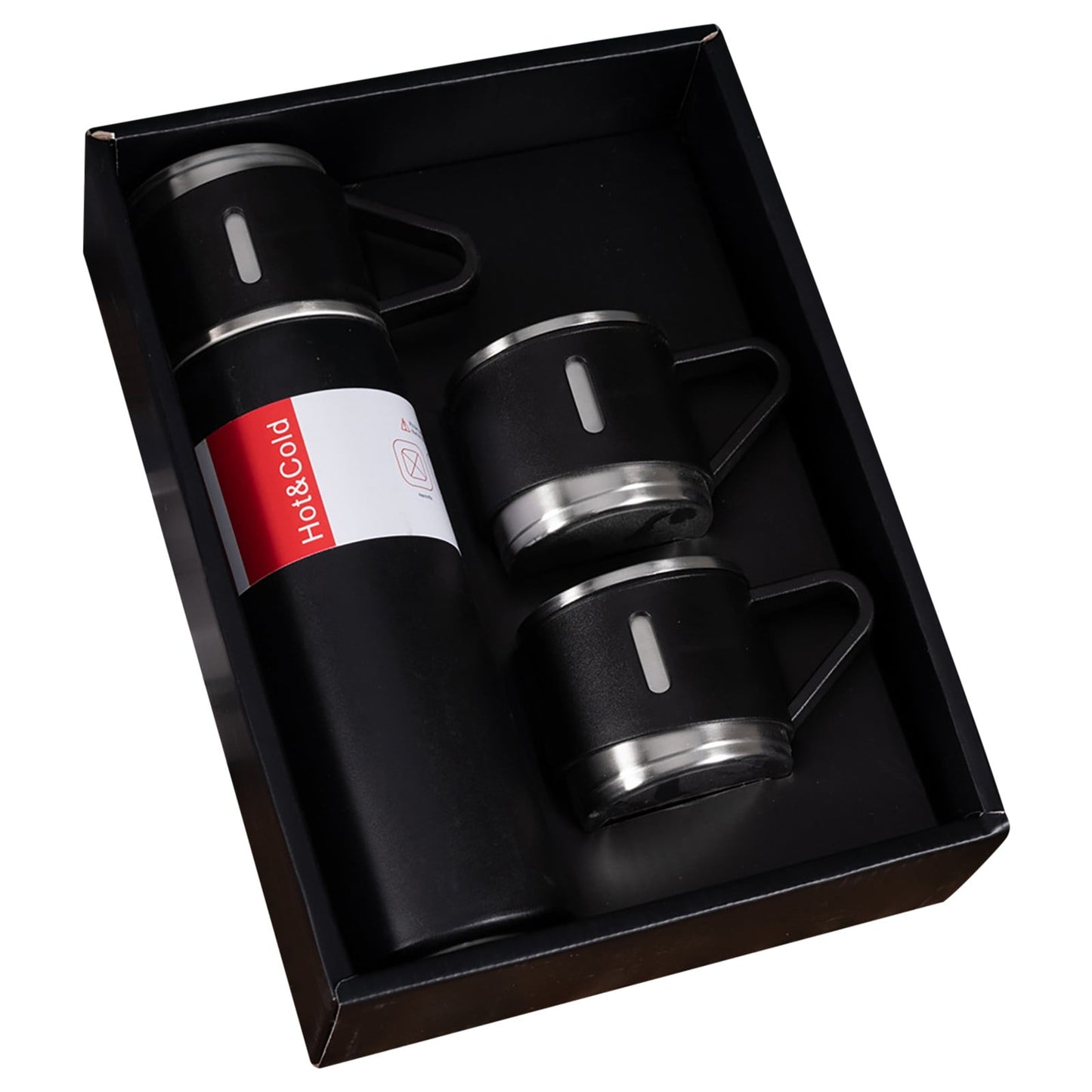 3 Cup Double-Layer Stainless Steel Vacuum Flask Set