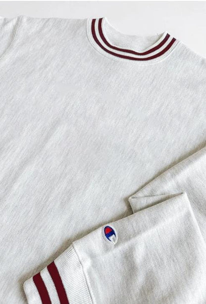 Export Fleece Reverse Weave Stripe Sweatshirt