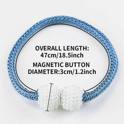 Magnetic Pearl Curtain Tiebacks – Pair