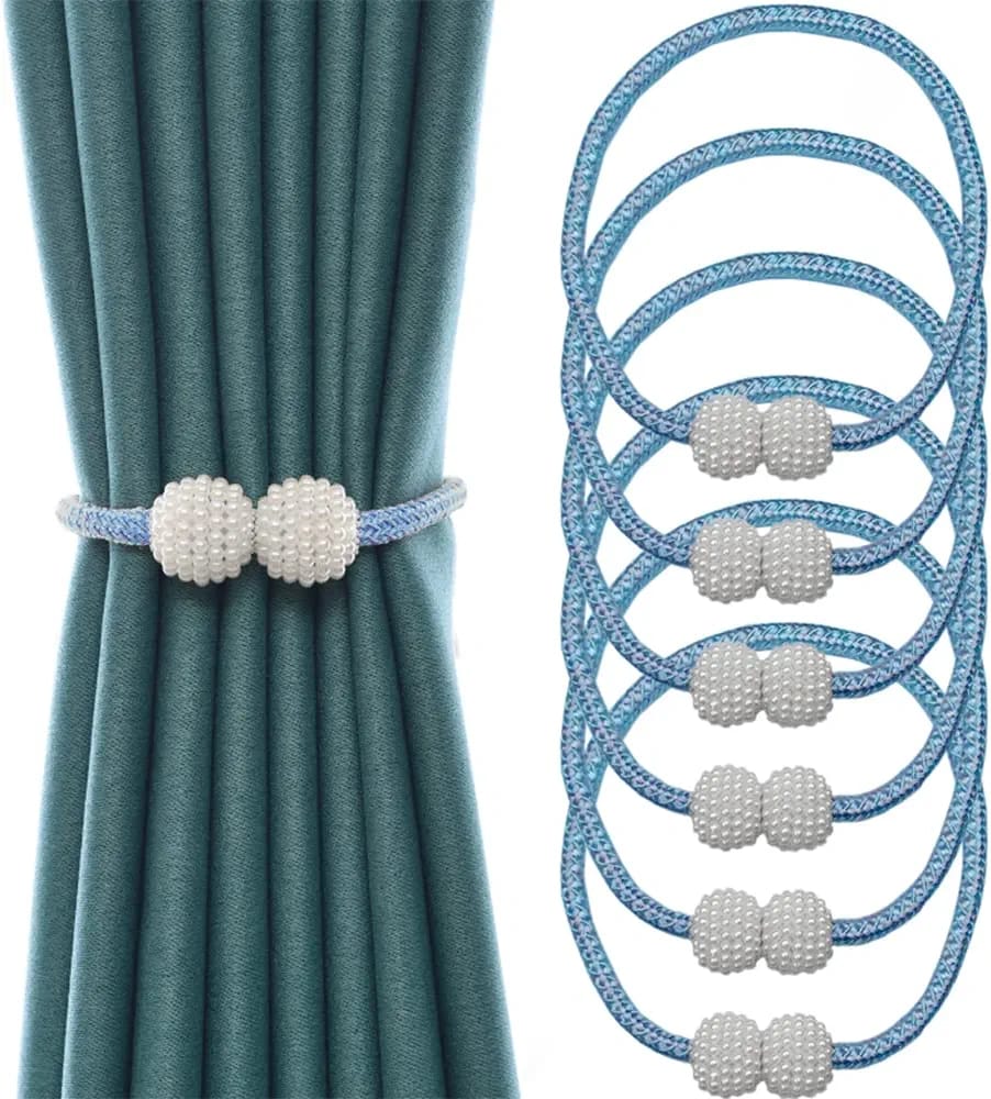 Magnetic Pearl Curtain Tiebacks – Pair