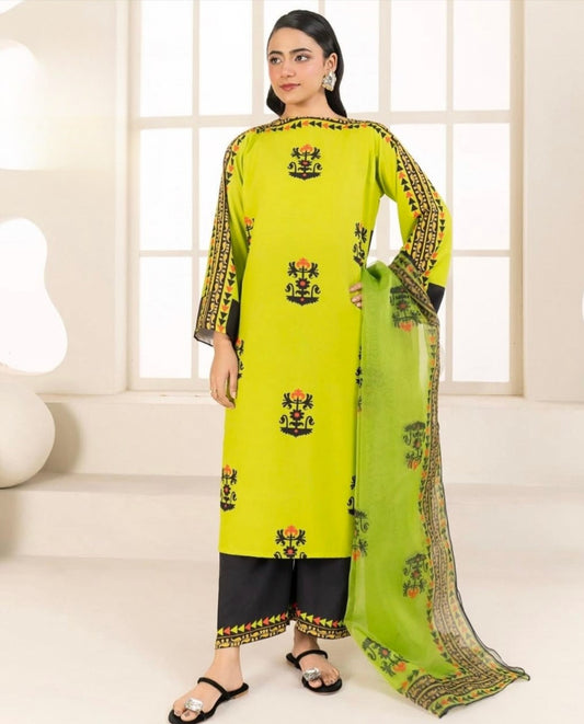 Zest Tribal Swiss Lawn 3 Piece Suit – Front & Back Digital Print