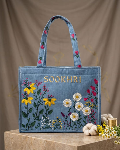 Sookhri Embroidered Jute Tote Bag – Premium Eco-Friendly Handbag
