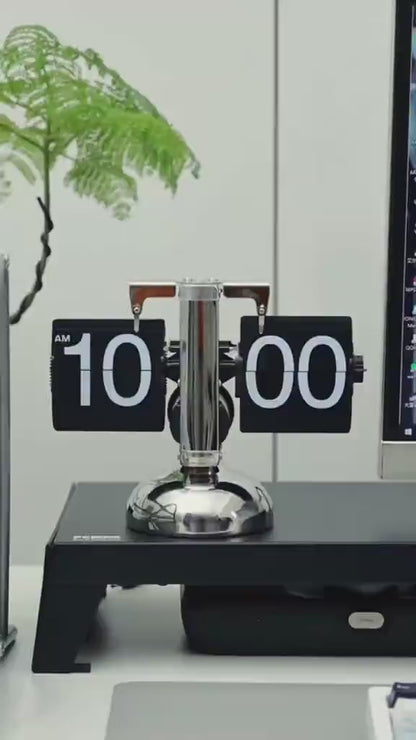 Vintage flip clock With steel base Premium box packing