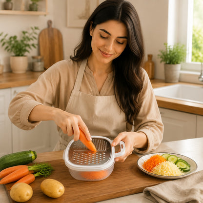 4-in-1 Multi Grater with Case & plastic cover