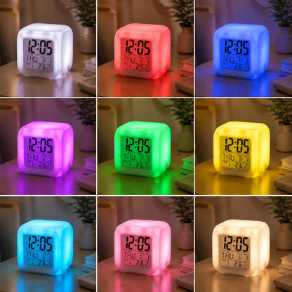 7-Color Glowing LED Digital Alarm Clock