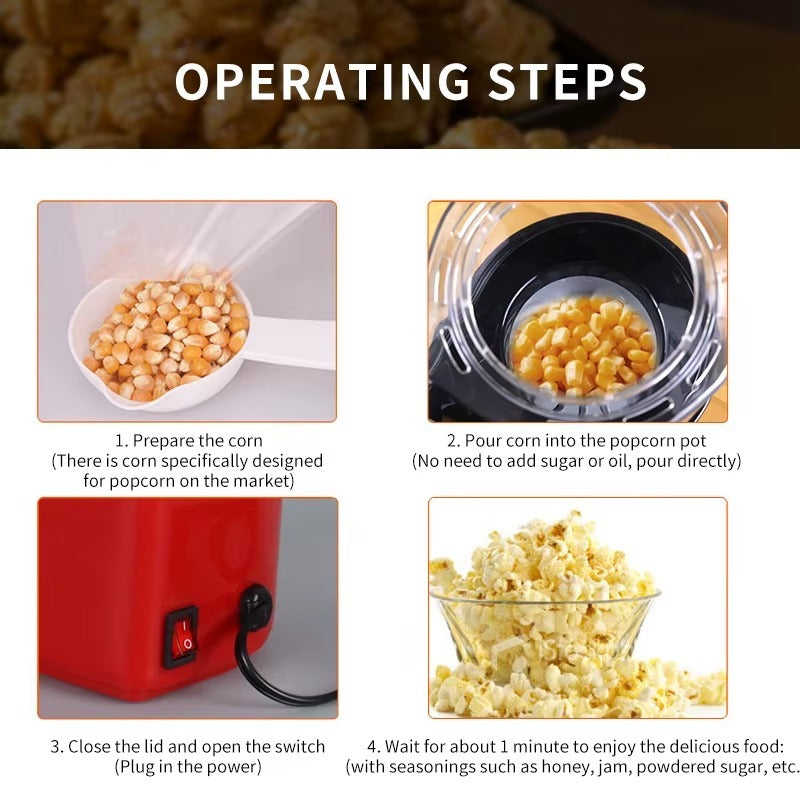 Mini Popcorn Machine for Kids & Family Fun